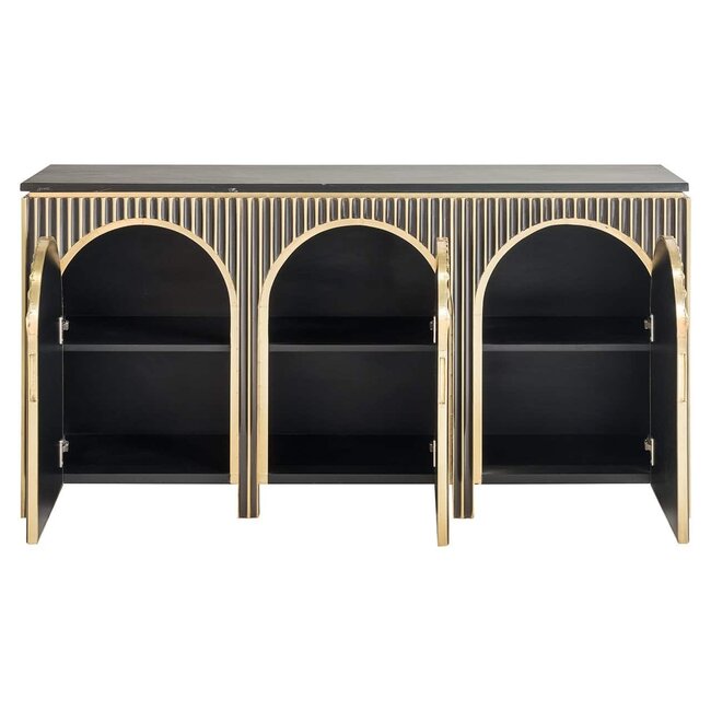 Richmond Interiors  Dressoir Les Arcs 3-deurs Brushed Goud