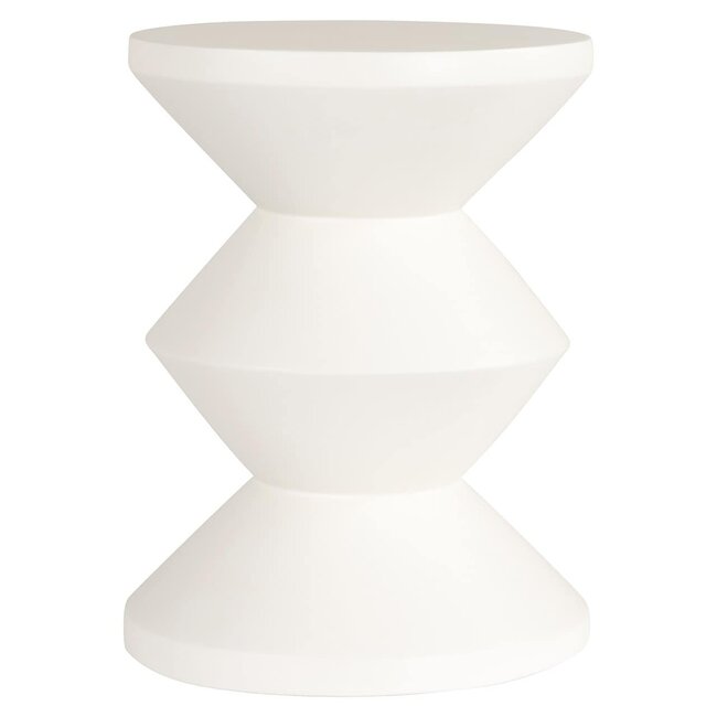 Richmond Interiors  Bijzettafel Bloomstone Diablo 34Ø Wit