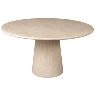 Richmond Interiors  Eettafel Fictus 140Ø faux travertine Beige