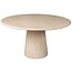 Richmond Interiors  Eettafel Fictus 140Ø faux travertine Beige
