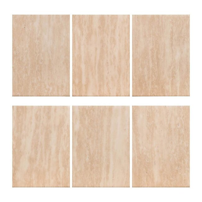 Richmond Interiors  Eettafel Fictus 140Ø faux travertine Beige