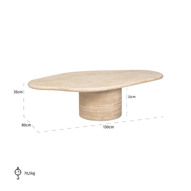 Richmond Interiors  Salontafel Fictus Travertine faux Beige