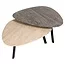 Richmond Interiors  Salontafel Spencer set van 2 travertine Beige grijs