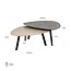 Richmond Interiors  Salontafel Spencer set van 2 travertine Beige grijs