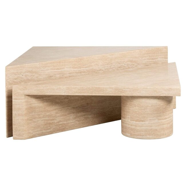 Richmond Interiors  Salontafel set Fictus Travertine faux Beige