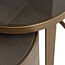 Richmond Interiors  Bijzettafel Bloomville met glas set van 2 Goud