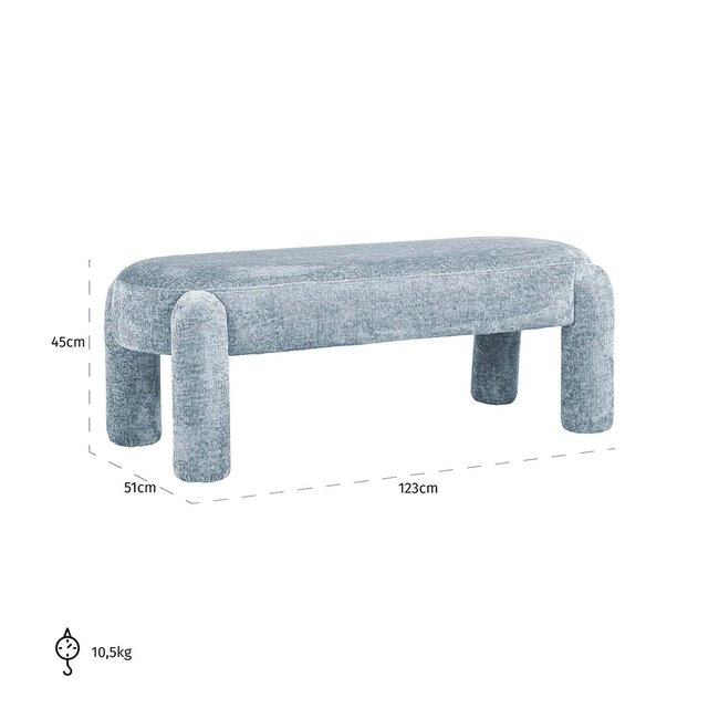 Richmond Interiors  Bank Holly Bergen 602 Light blue Chenille