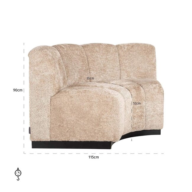 Richmond Interiors  Eetkamerbank corner Hillpark 115 cm
