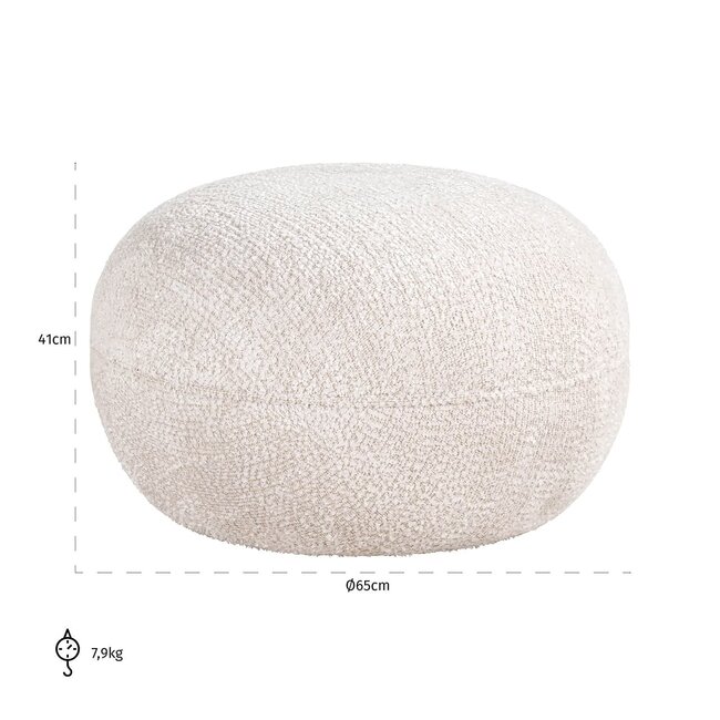 Richmond Interiors  Poef Jace lovely cream Be Lovely 11 Cream