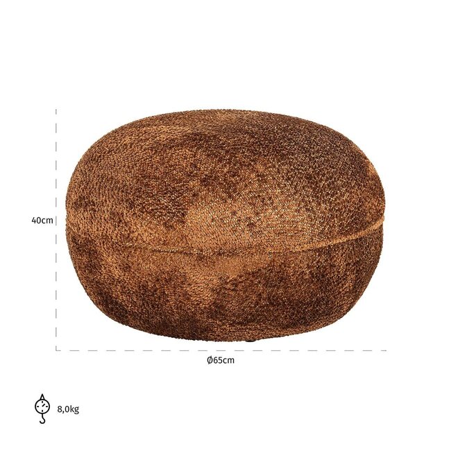 Richmond Interiors  Poef Jace lovely cinnamon Be Lovely 603 Cinnamon