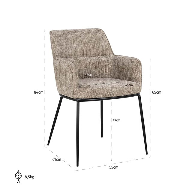 Richmond Interiors  Stoel Bella Renegade desert 109