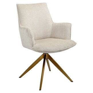 Richmond Interiors  Draaistoel met arm Dakota Niagara 902 beige chenille