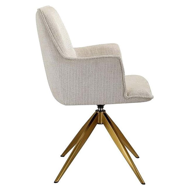 Richmond Interiors  Draaistoel met arm Dakota Niagara 902 beige chenille