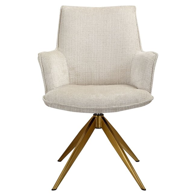 Richmond Interiors  Draaistoel met arm Dakota Niagara 902 beige chenille