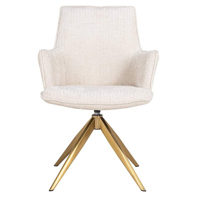 Richmond Interiors  Draaistoel met arm Dakota Niagara 902 beige chenille