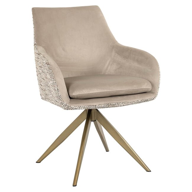 Richmond Interiors  Draaifauteuil Lisonne be trendy nature / khaki velvet