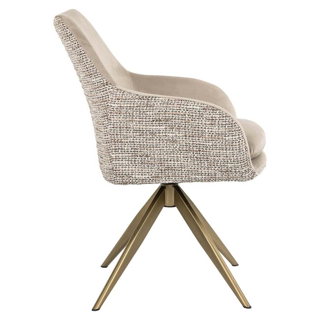 Richmond Interiors  Draaifauteuil Lisonne be trendy nature / khaki velvet