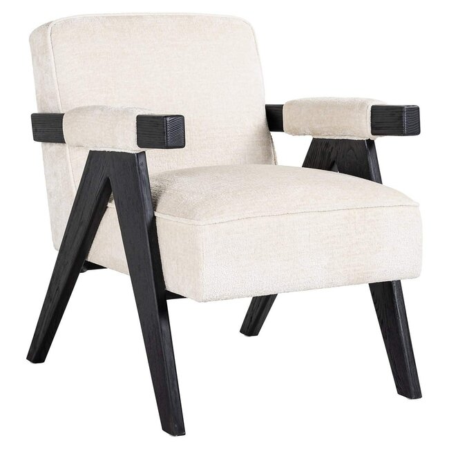 Richmond Interiors  Fauteuil Cooper Wit Bergen 900 Wit chenille