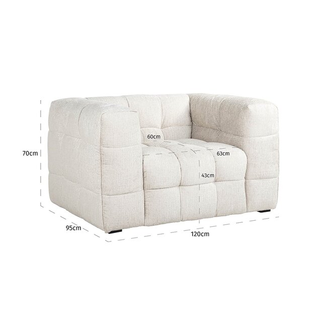 Richmond Interiors  Fauteuil Merrol cream fusion