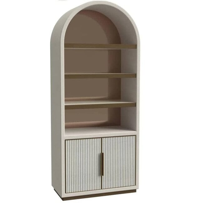 Richmond Interiors  Wandkast Tivoli met gebogen bovenkant 2-deurs 3-planken Wit