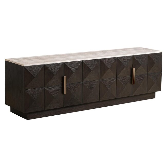 Richmond Interiors  Tv-dressoir Claremont 4-deurs Bruin