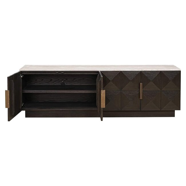 Richmond Interiors  Tv-dressoir Claremont 4-deurs Bruin