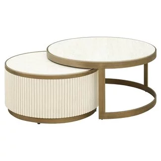 Richmond Interiors  Salontafel Tivoli set van 2 Wit