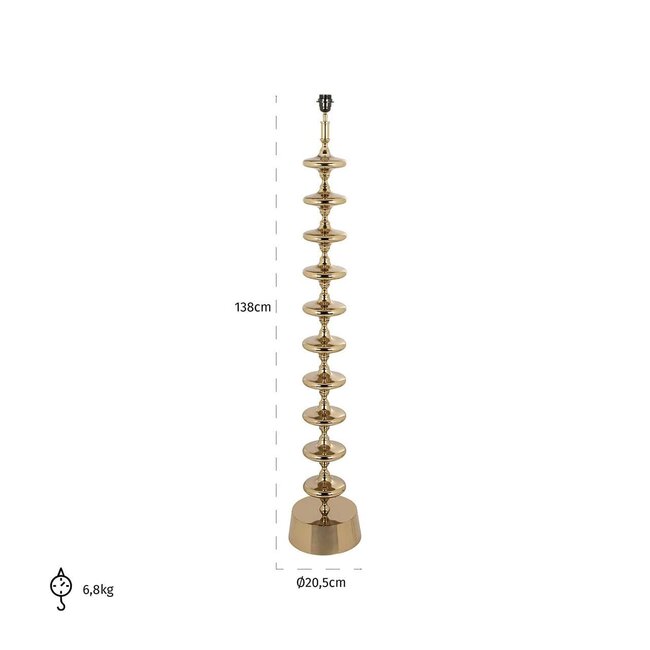 Richmond Interiors  Vloerlamp Jane goud Goud