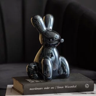 Present Time Ornament Balloon Bunny zwart