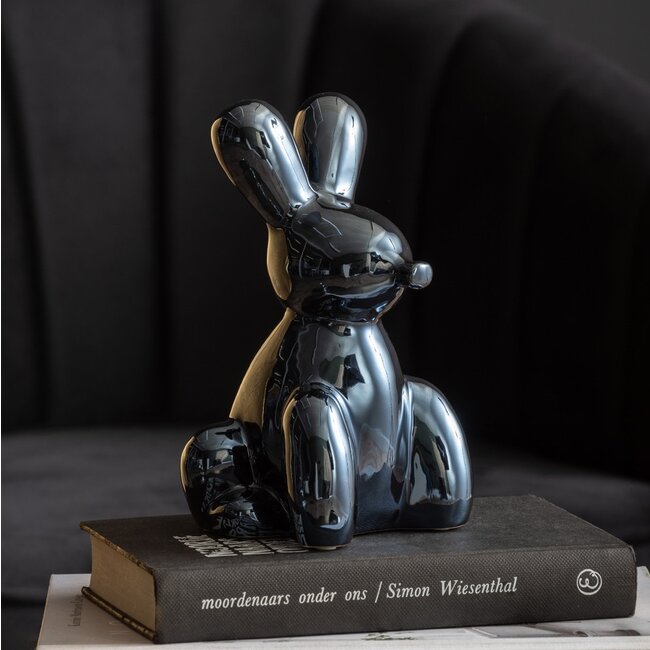 Present Time Ornament Balloon Bunny zwart