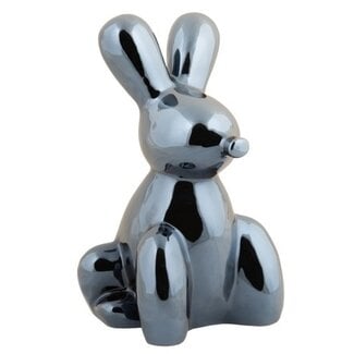Present Time Ornament Balloon Bunny zwart groot
