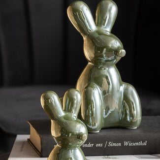 Present Time Ornament Balloon Bunny jungle groen groot