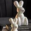 Present Time Ornament Balloon Bunny wit parelmoer groot
