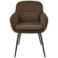 Woood Runa eetkamerstoel Chenille warm bruin