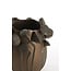 Light en Living Vaas deco 26,5x25,5x26,5 cm LAVCI keramiek mat donker bruin