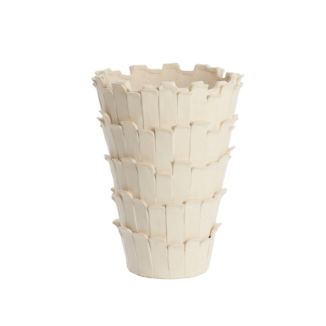 Light en Living Vaas deco Ø33x43 cm BANYA keramiek  mat crème