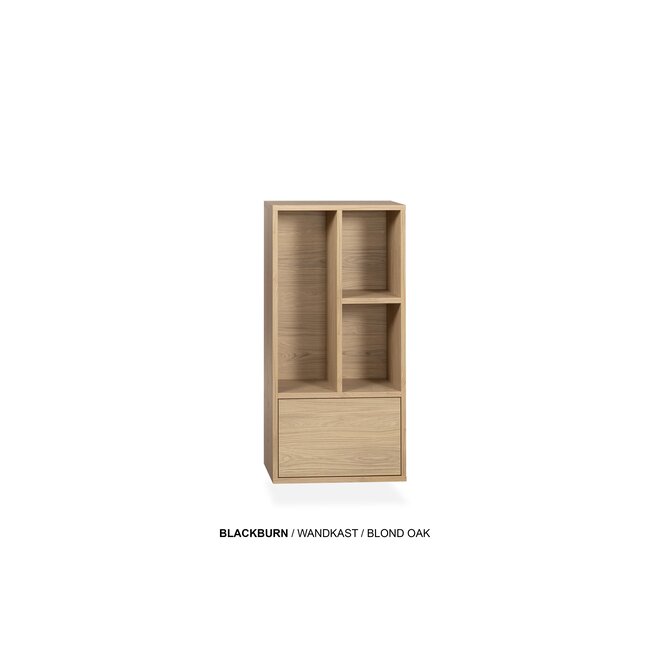 WoonMax TV wandmeubel Blackburn maat S - Diverse elementen en kleuren