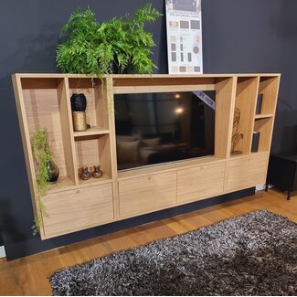 WoonMax TV wandmeubel Blackburn maat S - Diverse elementen en kleuren