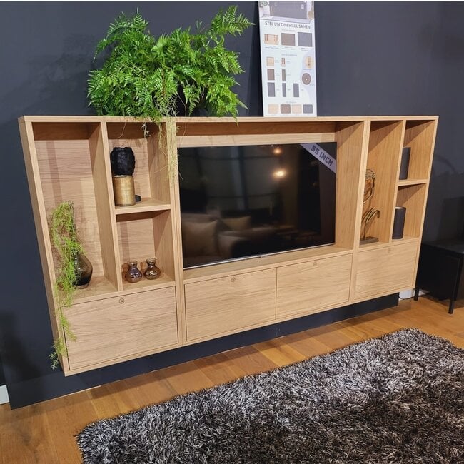 WoonMax TV wandmeubel Blackburn maat S - Diverse elementen en kleuren