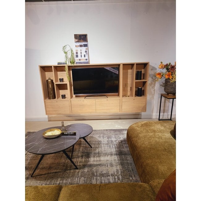 WoonMax TV wandmeubel Blackburn maat S - Diverse elementen en kleuren