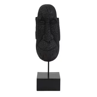 Light en Living Ornament op voet 15x14x47,5 cm MASK  hout zwart