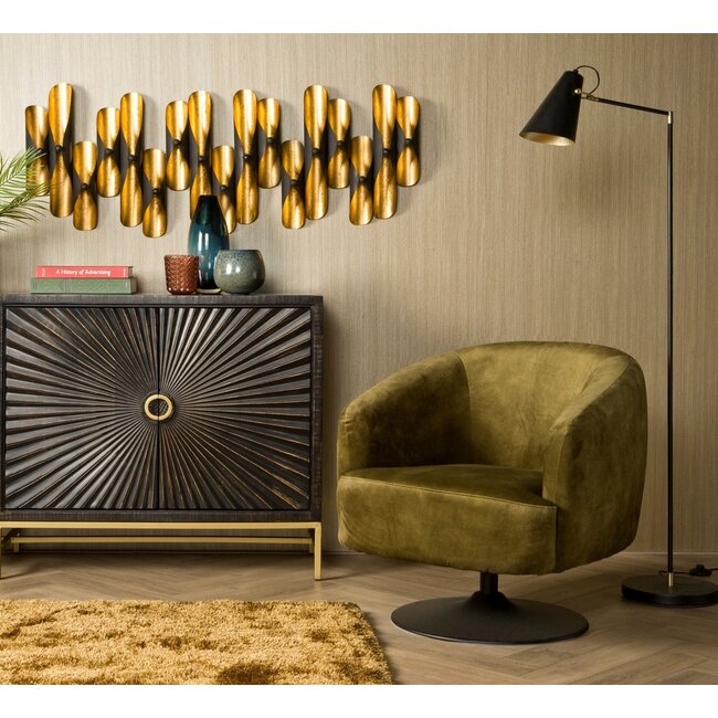 Tower Living Fauteuil Barga - groen velvet showroommodel