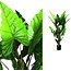 PTMD Kunstplant groen blad in zwarte pot - 170 cm hoog