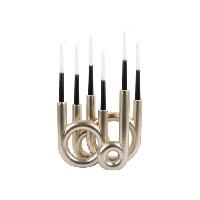 Present Time Kandelaar Rings groot - Metallic Goud