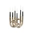 Present Time Kandelaar Rings groot - Metallic Goud
