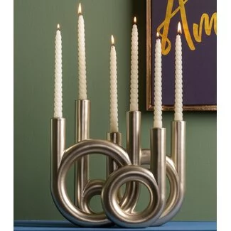 Present Time Kandelaar Rings groot - Metallic Goud