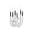 Present Time Kandelaar Rings groot - Metallic Wit