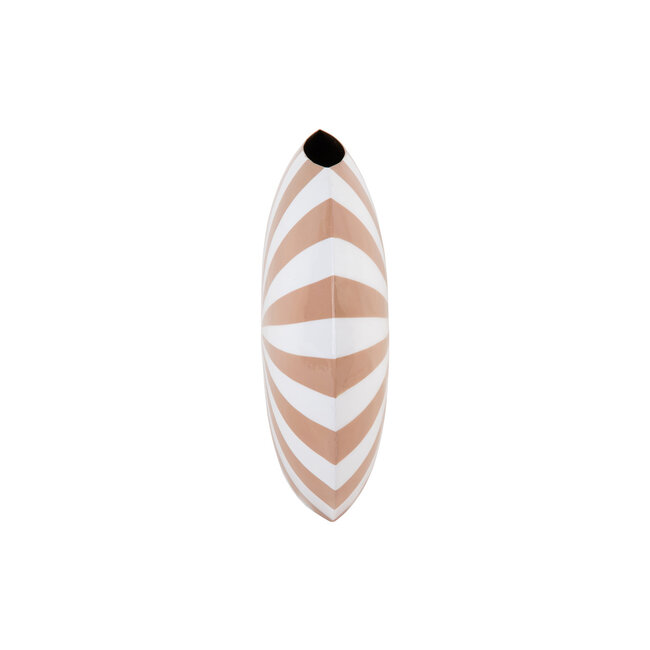 Present Time Vaas Candy Swirl zacht bruin - wit groot