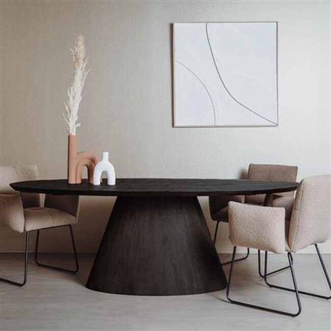 Tower Living Eettafel Premana ovaal - 220x120 – zwart