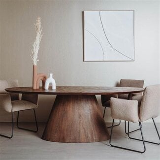 Tower Living Eettafel Premana ovaal - 260x120 – bruin